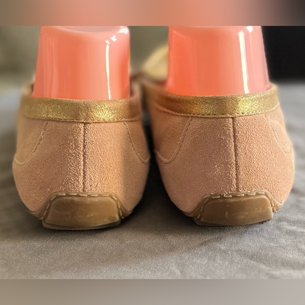 Isaac Mizrahi Women’s Dusty Rose/Gold Flats, ZOE Loafers, Leather; Size 9.5W - Picture 5 of 9